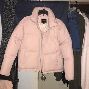 Puff light pink winter jacket